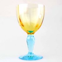 Wasserglas aus Kristallglas mundgeblasen aus Frankreich